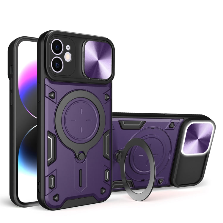 CD紋理滑動鏡頭蓋磁吸手機殼，適用於iPhone 11，適用於iPhone 11 Pro
