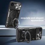 CD紋理滑動鏡頭蓋磁吸手機殼，適用於iPhone 17e / 16e，適用於iPhone 17 Pro Max，適用於iPhone 17 Pro，適用於iPhone 17，適用於iPhone Air，適用於iPhone 16 Pro Max，適用於iPhone 16 Pro，適用於iPhone 16 Plus