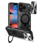 CD紋理滑動鏡頭蓋磁吸手機殼，適用於iPhone 17e / 16e，適用於iPhone 17 Pro Max，適用於iPhone 17 Pro，適用於iPhone 17，適用於iPhone Air，適用於iPhone 16 Pro Max，適用於iPhone 16 Pro，適用於iPhone 16 Plus