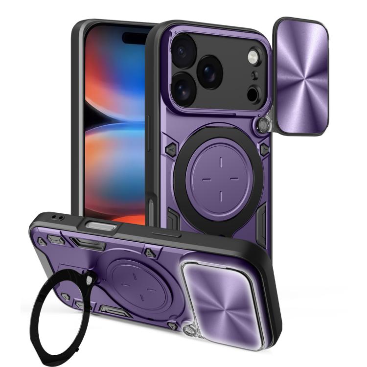 CD紋理滑動鏡頭蓋磁吸手機殼，適用於iPhone 17e / 16e，適用於iPhone 17 Pro Max，適用於iPhone 17 Pro，適用於iPhone 17，適用於iPhone Air，適用於iPhone 16 Pro Max，適用於iPhone 16 Pro，適用於iPhone 16 Plus