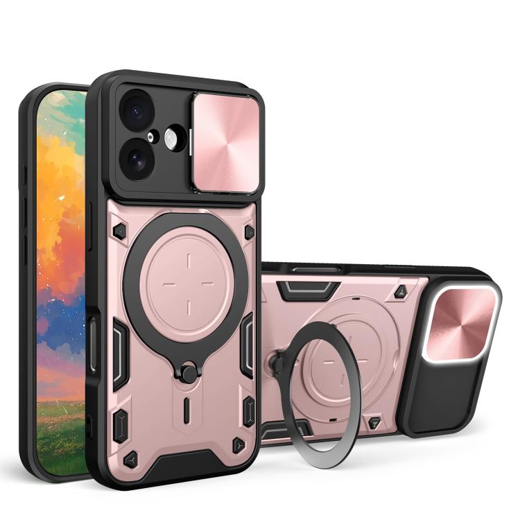 CD紋理滑動鏡頭蓋磁吸手機殼，適用於iPhone 17e / 16e，適用於iPhone 17 Pro Max，適用於iPhone 17 Pro，適用於iPhone 17，適用於iPhone Air，適用於iPhone 16 Pro Max，適用於iPhone 16 Pro，適用於iPhone 16 Plus