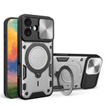 CD紋理滑動鏡頭蓋磁吸手機殼，適用於iPhone 17e / 16e，適用於iPhone 17 Pro Max，適用於iPhone 17 Pro，適用於iPhone 17，適用於iPhone Air，適用於iPhone 16 Pro Max，適用於iPhone 16 Pro，適用於iPhone 16 Plus