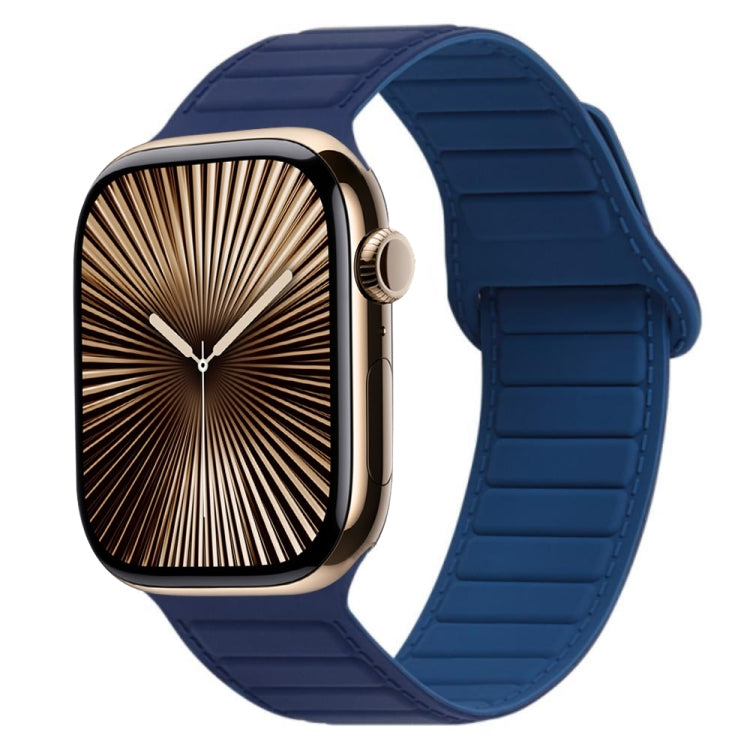 磁吸矽膠錶帶，適用於 Apple Watch Series 10 46mm、Apple Watch Series 10 42mm、Apple Watch SE 2023 44mm