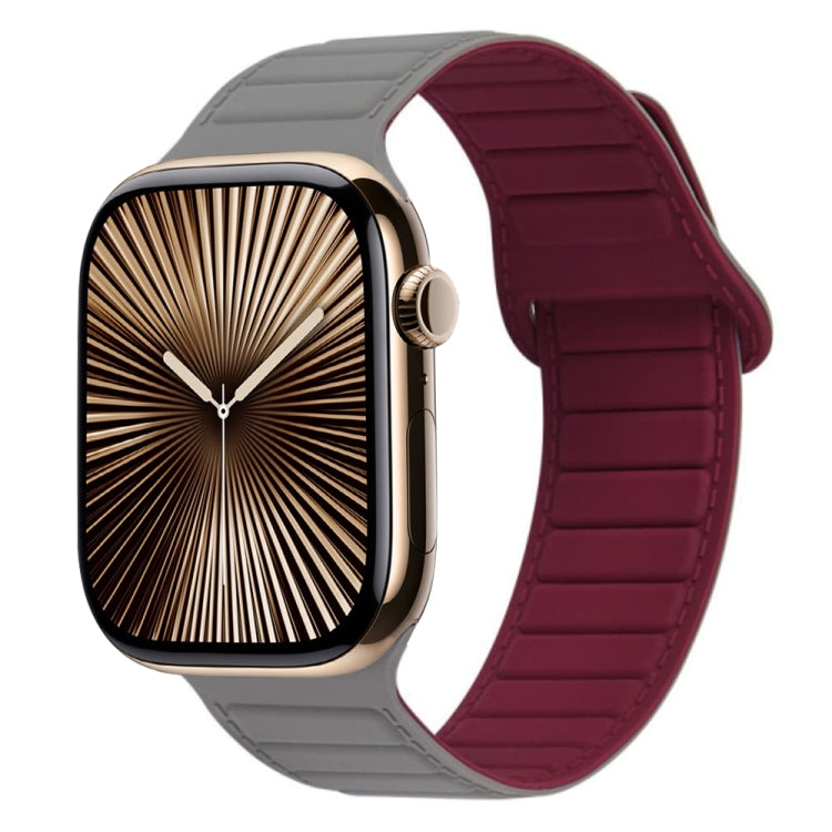 磁吸矽膠錶帶，適用於 Apple Watch Series 10 46mm、Apple Watch Series 10 42mm、Apple Watch SE 2023 44mm