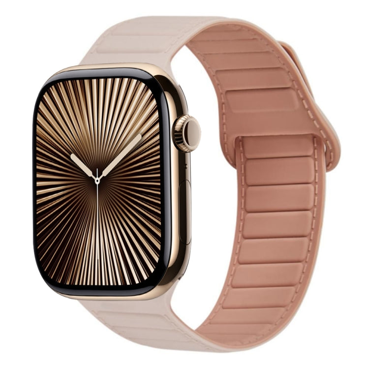 磁吸矽膠錶帶，適用於 Apple Watch Series 10 46mm、Apple Watch Series 10 42mm、Apple Watch SE 2023 44mm