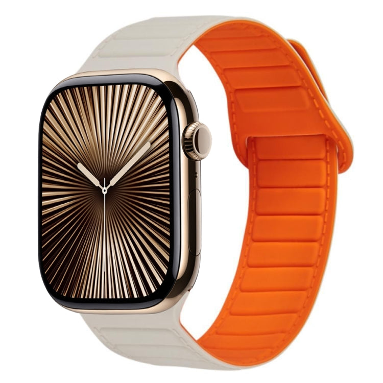 磁吸矽膠錶帶，適用於 Apple Watch Series 10 46mm、Apple Watch Series 10 42mm、Apple Watch SE 2023 44mm