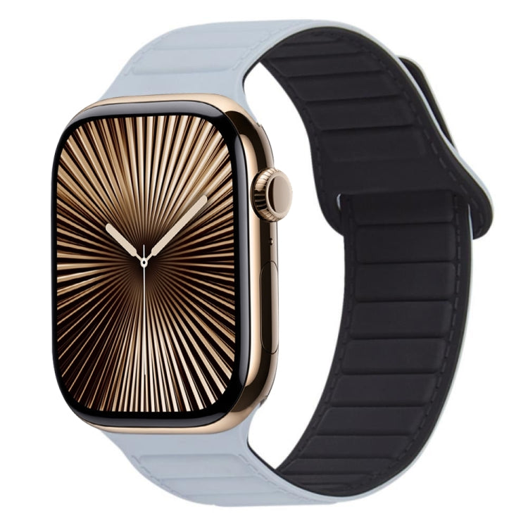 磁吸矽膠錶帶，適用於 Apple Watch Series 10 46mm、Apple Watch Series 10 42mm、Apple Watch SE 2023 44mm