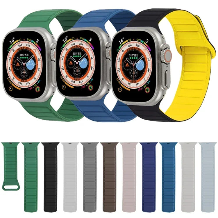 環形磁吸矽膠錶帶，適用於 Apple Watch 38mm