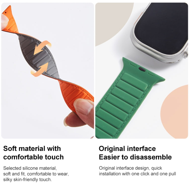 環形磁吸矽膠錶帶，適用於 Apple Watch 7 41mm，Apple Watch 7 45mm，Apple Watch SE 40mm