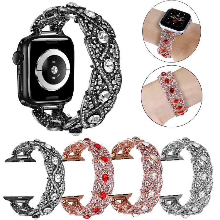 鑽石扭轉金屬錶帶，適用於 Apple Watch Series 10 46mm，Apple Watch Series 10 42mm，Apple Watch SE 2023 44mm，Apple Watch SE 2023 40mm，Apple Watch Ultra 2 49mm，Apple Watch 9 45mm，Apple Watch 9 41mm