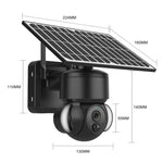 SHIWOJIA IP66 防水 4G 3MP 太陽能半球 IP 攝影機，雙向語音及 PIR 動態偵測與夜視，EU、AU、US