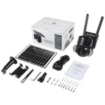 SHIWOJIA IP66 防水 4G 3MP 太陽能半球 IP 攝影機，雙向語音及 PIR 動態偵測與夜視，EU、AU、US