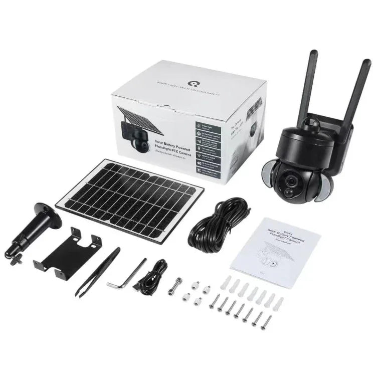 SHIWOJIA IP66 防水 4G 3MP 太陽能半球 IP 攝影機，雙向語音及 PIR 動態偵測與夜視，EU、AU、US