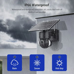 SHIWOJIA IP66 防水 4G 3MP 太陽能半球 IP 攝影機，雙向語音及 PIR 動態偵測與夜視，EU、AU、US