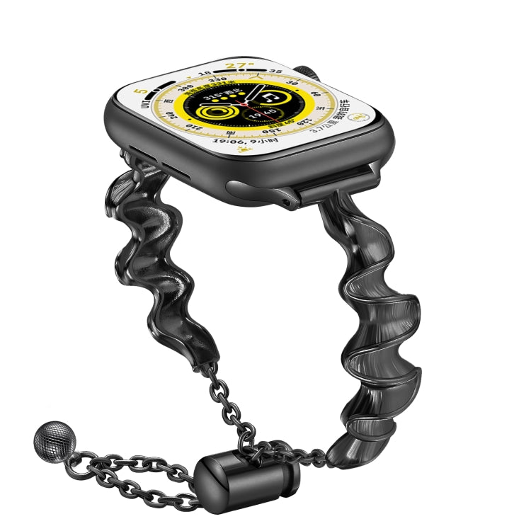 緞帶波浪金屬錶帶，適用於 Apple Watch 7 41mm，Apple Watch 7 45mm，Apple Watch SE 40mm，Apple Watch SE 44mm，Apple Watch 6 40mm，Apple Watch 6 44mm，Apple Watch 5 44mm，Apple Watch 5 40mm，Apple Watch 4 44mm