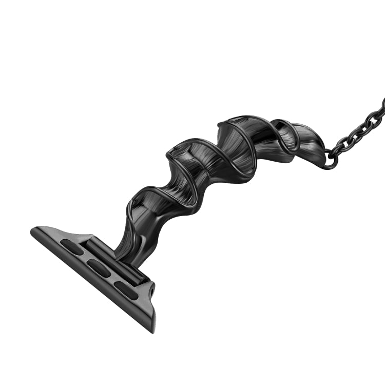 Ribbon Wave Metal Watch Band, For Apple Watch Series 10 46mm, For Apple Watch Series 10 42mm, For Apple Watch SE 2023 44mm, For Apple Watch SE 2023 40mm, For Apple Watch Ultra 2 49mm, For Apple Watch 9 45mm, For Apple Watch 9 41mm                      ...