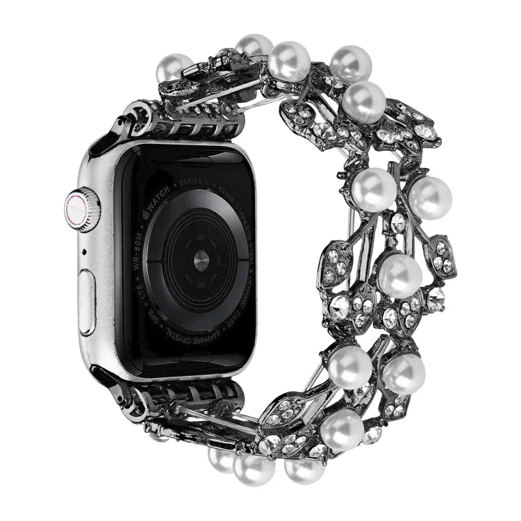 四葉珠金屬錶帶，適用於Apple Watch Series 10 46毫米，適用於Apple Watch Series 10 42毫米，適用於Apple Watch SE 2023 44毫米，適用於Apple Watch SE 2023 40毫米，適用於Apple Watch Ultra 2 49毫米，適用於Apple Watch 9 45毫米，適用於Apple Watch 9 41毫米
