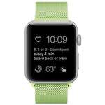 適用於 Apple Watch 系列米蘭尼斯環磁吸不鏽鋼錶帶，5 & 4 40mm / 3 & 2 & 1 38mm，5 & 4 44mm / 3 & 2 & 1 42mm