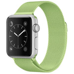 適用於 Apple Watch 系列米蘭尼斯環磁吸不鏽鋼錶帶，5 & 4 40mm / 3 & 2 & 1 38mm，5 & 4 44mm / 3 & 2 & 1 42mm