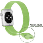 適用於 Apple Watch 系列米蘭尼斯環磁吸不鏽鋼錶帶，5 & 4 40mm / 3 & 2 & 1 38mm，5 & 4 44mm / 3 & 2 & 1 42mm