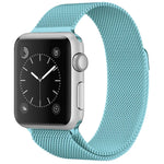 適用於 Apple Watch 系列米蘭尼斯環磁吸不鏽鋼錶帶，5 & 4 40mm / 3 & 2 & 1 38mm，5 & 4 44mm / 3 & 2 & 1 42mm