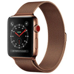 適用於 Apple Watch 系列米蘭尼斯環磁吸不鏽鋼錶帶，5 & 4 40mm / 3 & 2 & 1 38mm，5 & 4 44mm / 3 & 2 & 1 42mm