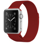 適用於 Apple Watch 系列米蘭尼斯環磁吸不鏽鋼錶帶，5 & 4 40mm / 3 & 2 & 1 38mm，5 & 4 44mm / 3 & 2 & 1 42mm