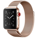 適用於 Apple Watch 系列米蘭尼斯環磁吸不鏽鋼錶帶，5 & 4 40mm / 3 & 2 & 1 38mm，5 & 4 44mm / 3 & 2 & 1 42mm
