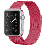 適用於 Apple Watch 系列米蘭尼斯環磁吸不鏽鋼錶帶，5 & 4 40mm / 3 & 2 & 1 38mm，5 & 4 44mm / 3 & 2 & 1 42mm