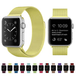 適用於 Apple Watch 系列米蘭尼斯環磁吸不鏽鋼錶帶，5 & 4 40mm / 3 & 2 & 1 38mm，5 & 4 44mm / 3 & 2 & 1 42mm