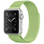 適用於 Apple Watch 系列米蘭尼斯環磁吸不鏽鋼錶帶，5 & 4 40mm / 3 & 2 & 1 38mm，5 & 4 44mm / 3 & 2 & 1 42mm