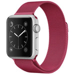 適用於 Apple Watch 系列米蘭尼斯環磁吸不鏽鋼錶帶，5 & 4 40mm / 3 & 2 & 1 38mm，5 & 4 44mm / 3 & 2 & 1 42mm