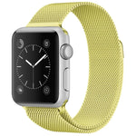 適用於 Apple Watch 系列米蘭尼斯環磁吸不鏽鋼錶帶，5 & 4 40mm / 3 & 2 & 1 38mm，5 & 4 44mm / 3 & 2 & 1 42mm