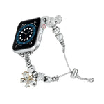 珠珠手鍊金屬錶帶，適用於 Apple Watch 8 45mm，Apple Watch SE 2022 40mm，Apple Watch SE 2022 44mm，Apple Watch 7 41mm，Apple Watch 7 45mm，Apple Watch SE 40mm，Apple Watch SE 44mm，Apple Watch 6 40mm