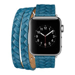 頂級皮革壓紋皇冠錶帶，適用於 Apple Watch Series 5 & 4 40mm / 3& 2 & 1 38mm，適用於 Apple Watch Series 7 45mm / 6 & SE & 5 & 4 44mm / 3 & 2 & 1 42mm