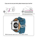 頂級皮革壓紋皇冠錶帶，適用於 Apple Watch Series 5 & 4 40mm / 3& 2 & 1 38mm，適用於 Apple Watch Series 7 45mm / 6 & SE & 5 & 4 44mm / 3 & 2 & 1 42mm