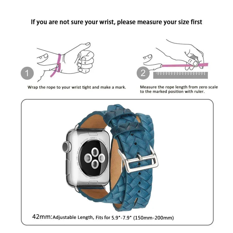 頂級皮革壓紋皇冠錶帶，適用於 Apple Watch Series 5 & 4 40mm / 3& 2 & 1 38mm，適用於 Apple Watch Series 7 45mm / 6 & SE & 5 & 4 44mm / 3 & 2 & 1 42mm