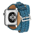 頂級皮革壓紋皇冠錶帶，適用於 Apple Watch Series 5 & 4 40mm / 3& 2 & 1 38mm，適用於 Apple Watch Series 7 45mm / 6 & SE & 5 & 4 44mm / 3 & 2 & 1 42mm