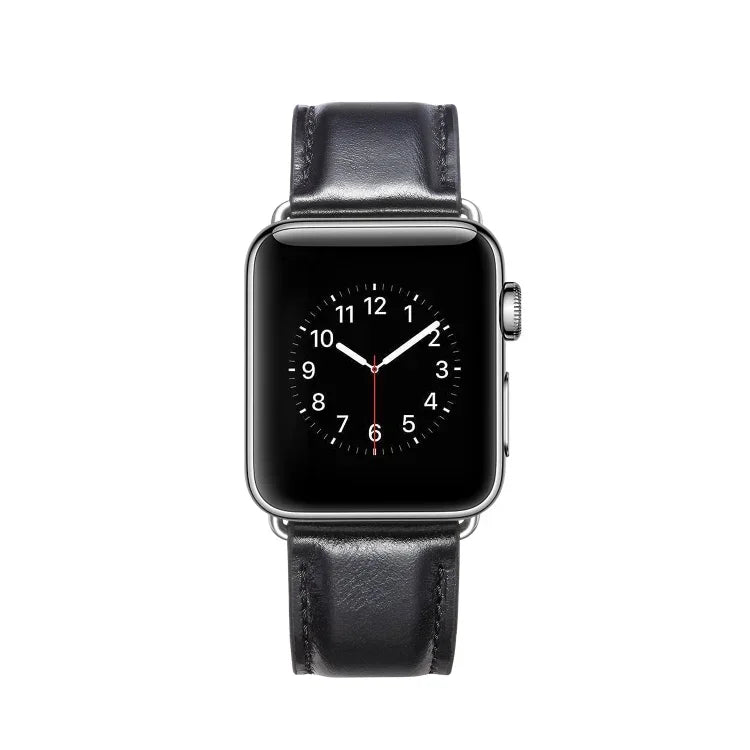 瘋馬紋理頂級牛皮錶帶，適用於 Apple Watch Series 7 41mm / 6 & SE & 5 & 4 40mm / 3 & 2 & 1 38mm，適用於 Apple Watch Series 7 45mm / 6 & SE & 5 & 4 44mm / 3 & 2 & 1 42mm