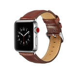 瘋馬紋理頂級牛皮錶帶，適用於 Apple Watch Series 7 41mm / 6 & SE & 5 & 4 40mm / 3 & 2 & 1 38mm，適用於 Apple Watch Series 7 45mm / 6 & SE & 5 & 4 44mm / 3 & 2 & 1 42mm