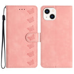 七蝶壓紋皮革手機殼，適用於 iPhone 14 Pro Max、iPhone 13 Pro Max、iPhone 13 Pro、iPhone 13、iPhone 13 mini、iPhone 12、iPhone 12 Pro Max、iPhone 12 Pro