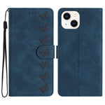 七蝶壓紋皮革手機殼，適用於 iPhone 14 Pro Max、iPhone 13 Pro Max、iPhone 13 Pro、iPhone 13、iPhone 13 mini、iPhone 12、iPhone 12 Pro Max、iPhone 12 Pro