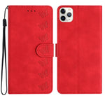 七蝶壓紋皮革手機殼，適用於 iPhone 12 mini、iPhone 11 Pro Max、iPhone 11、iPhone 11 Pro