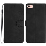 七蝶壓紋皮革手機殼，適用於iPhone 16e / 17e，適用於iPhone 17 Pro Max，適用於iPhone 17 Pro，適用於iPhone 17，適用於iPhone Air，適用於iPhone 16 Pro Max，適用於iPhone 16 Pro，適用於iPhone 16 Plus