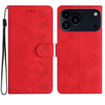 七蝶壓紋皮革手機殼，適用於iPhone 16e / 17e，適用於iPhone 17 Pro Max，適用於iPhone 17 Pro，適用於iPhone 17，適用於iPhone Air，適用於iPhone 16 Pro Max，適用於iPhone 16 Pro，適用於iPhone 16 Plus