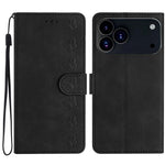 七蝶壓紋皮革手機殼，適用於iPhone 16e / 17e，適用於iPhone 17 Pro Max，適用於iPhone 17 Pro，適用於iPhone 17，適用於iPhone Air，適用於iPhone 16 Pro Max，適用於iPhone 16 Pro，適用於iPhone 16 Plus