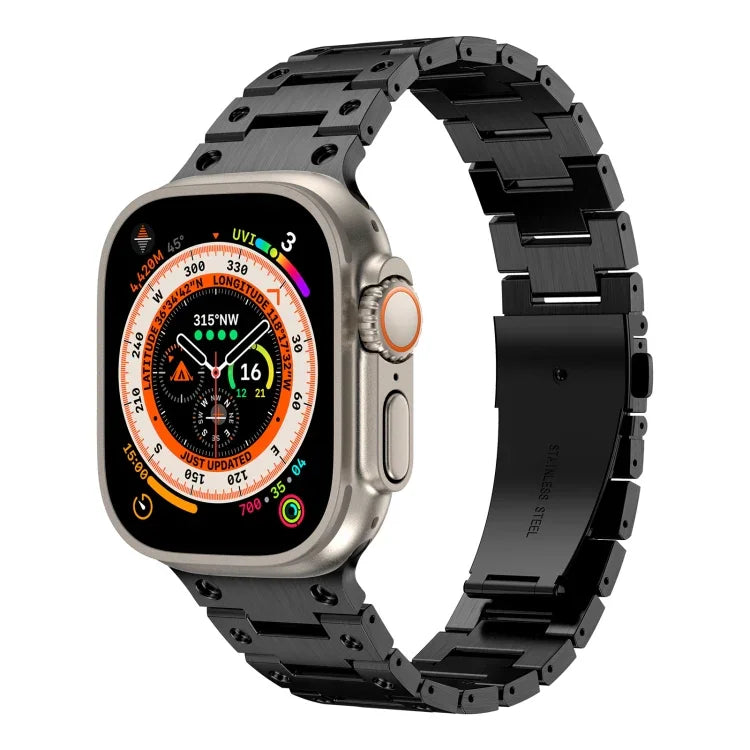 雙排金屬錶帶，適用於 Apple Watch 6 40mm、Apple Watch 6 44mm、Apple Watch 5 44mm、Apple Watch 5 40mm、Apple Watch 4 44mm、Apple Watch 4 40mm、Apple Watch 3 38mm、Apple Watch 3 42mm、Apple Watch 2 42mm