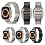 雙排金屬錶帶，適用於 Apple Watch 6 40mm、Apple Watch 6 44mm、Apple Watch 5 44mm、Apple Watch 5 40mm、Apple Watch 4 44mm、Apple Watch 4 40mm、Apple Watch 3 38mm、Apple Watch 3 42mm、Apple Watch 2 42mm