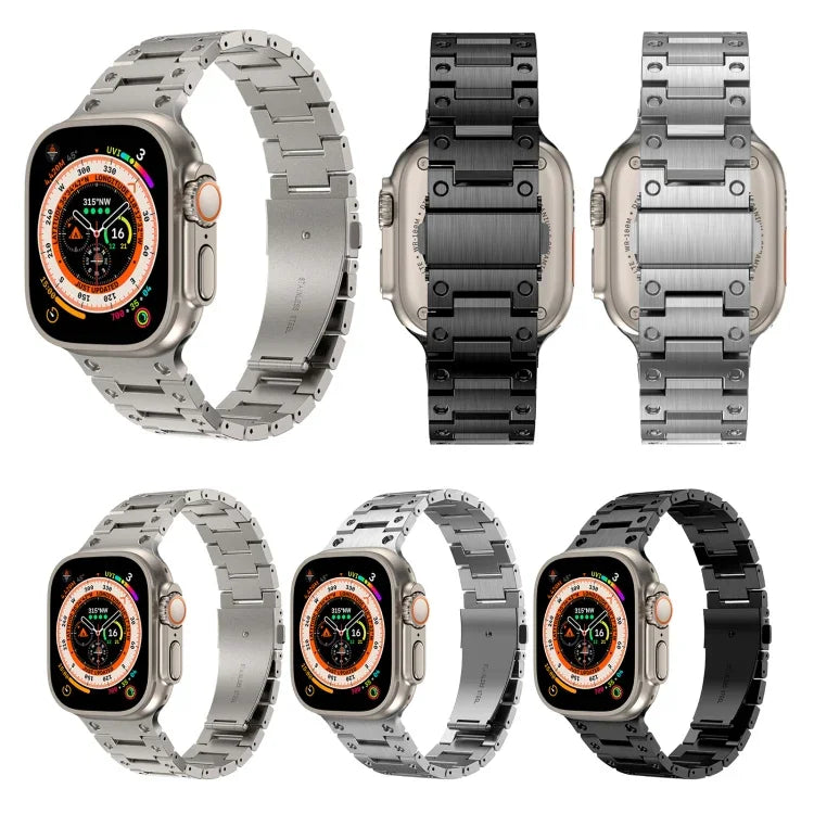 雙排金屬錶帶，適用於 Apple Watch 6 40mm、Apple Watch 6 44mm、Apple Watch 5 44mm、Apple Watch 5 40mm、Apple Watch 4 44mm、Apple Watch 4 40mm、Apple Watch 3 38mm、Apple Watch 3 42mm、Apple Watch 2 42mm