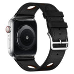 皮革三孔替換錶帶，適用於 Apple Watch Series 8&7 41mm / SE 2&6&SE&5&4 40mm / 3&2&1 38mm，適用於 Apple Watch Series 7 45mm / 6 & SE & 5 & 4 44mm / 3 & 2 & 1 42mm，適用於 Apple Watch Series 7 41mm / 6 & SE & 5 & 4 40mm / 3 & 2 & 1 38...